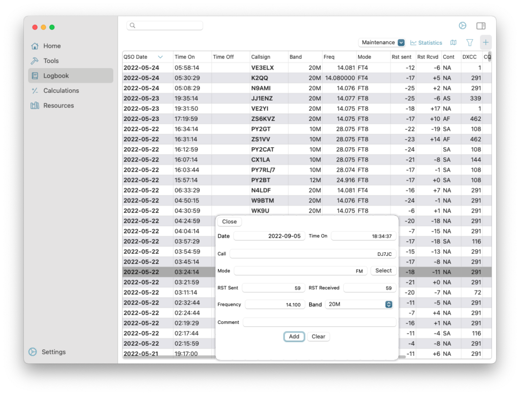 Logbook-Logging